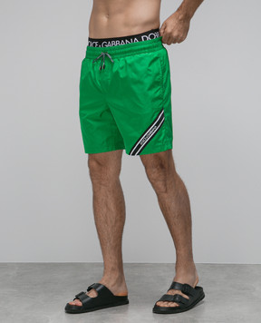 Dolce&Gabbana Green logo swim shorts M4E71TFUSFW