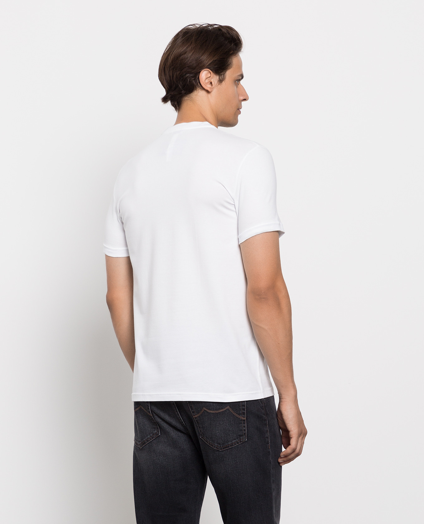 White T-shirt with logo embroidery Dolce&Gabbana 4