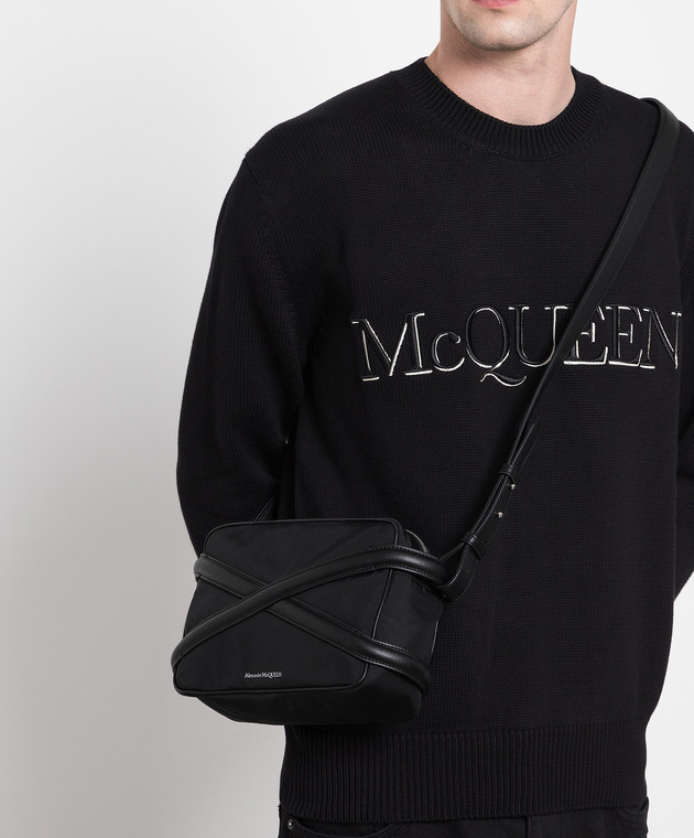 ショルダーバッグ ALEXANDER MCQUEEN Men Shoulder Bags 7262921AALD 1000 Black MCQUEEN: Harness bag in fabric and leather - Black | McQueen