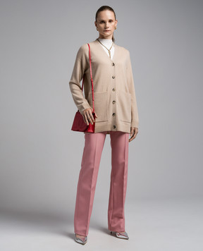Allude Beige wool and cashmere cardigan 23517040
