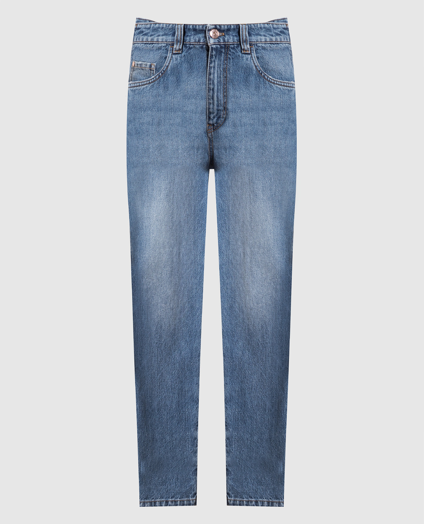 

Blue jeans with a distressed effect Brunello Cucinelli