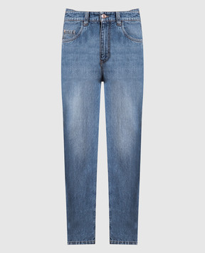 Brunello Cucinelli Blue jeans with a distressed effect MA095P5595