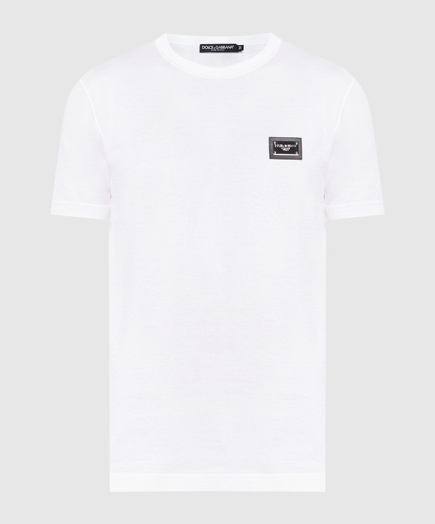 Dolce&Gabbana - White t-shirt with logo patch G8PT1TG7F2I