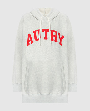 AUTRY Gray hoodie with logo embroidery A24EHOPW525M