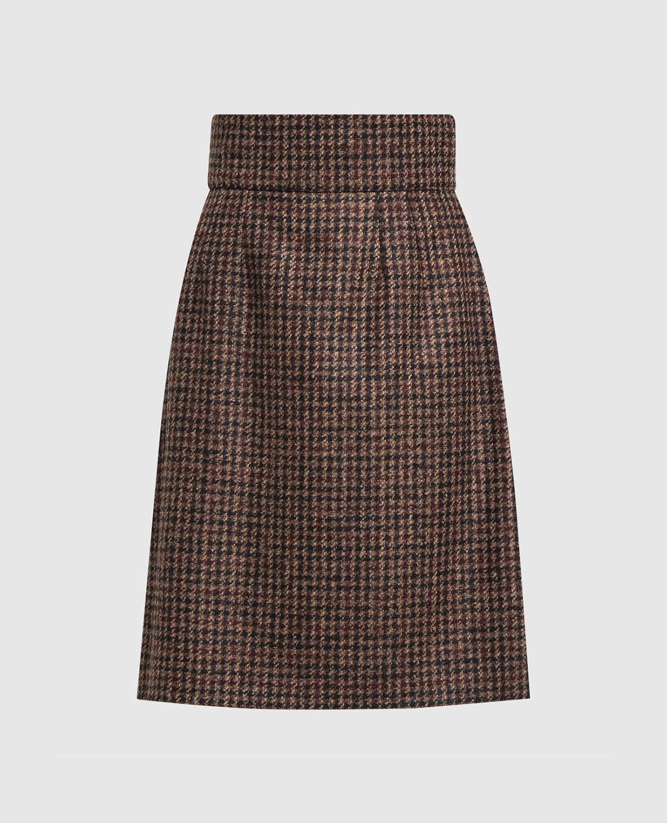 

Brown skirt with a houndstooth pattern Dolce&Gabbana, Коричневый