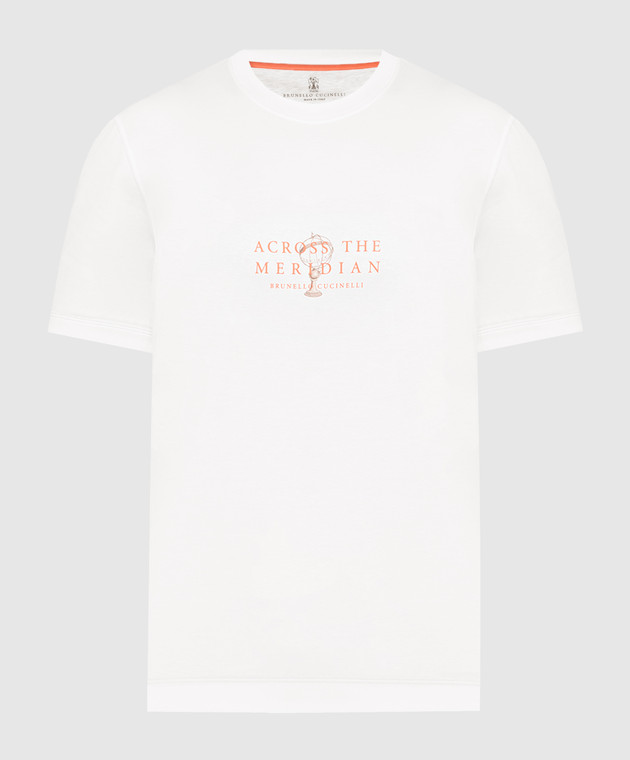 Brunello Cucinelli - White t-shirt with a print M0T618491P - shop