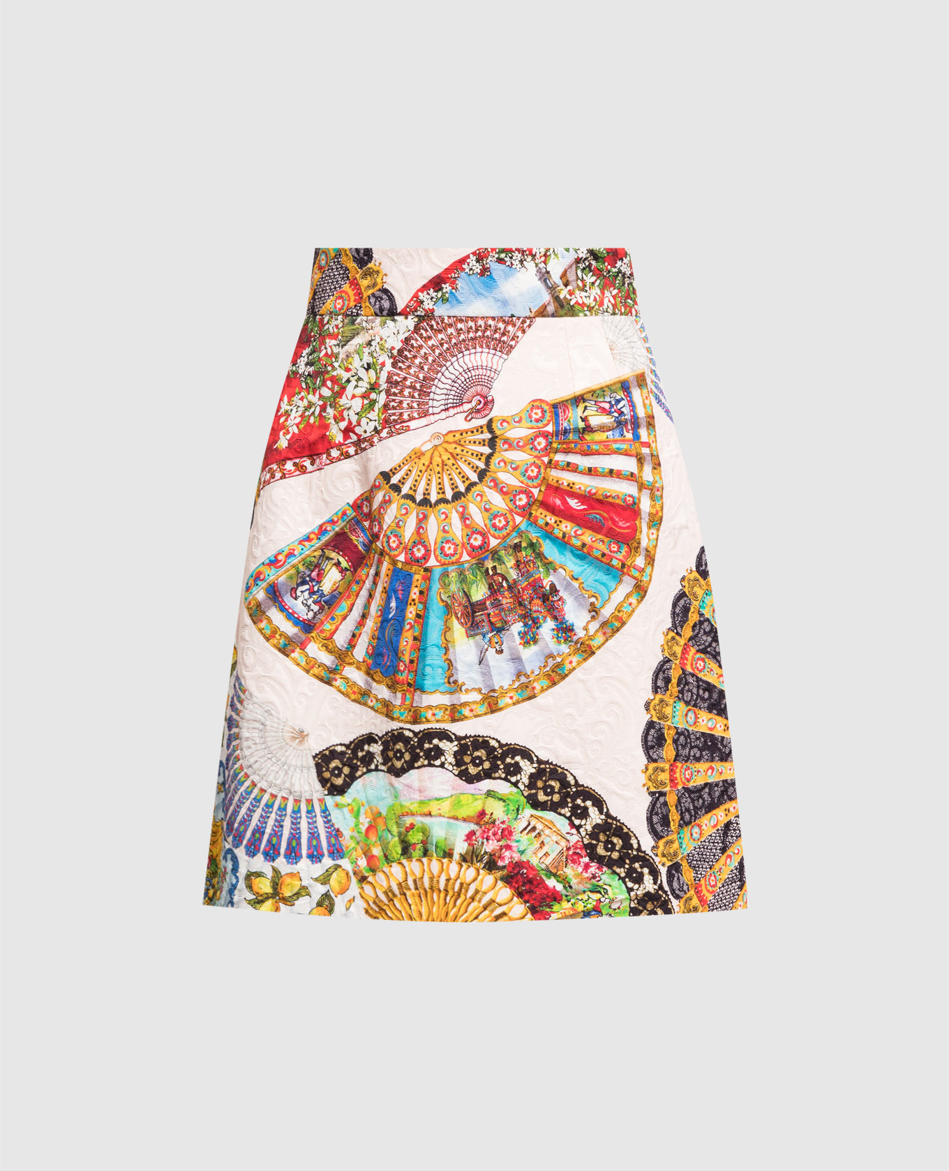 

Beige printed skirt Dolce&Gabbana