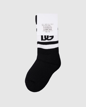 Dolce&Gabbana Children's black socks with a logo LBKAC5JBCAC