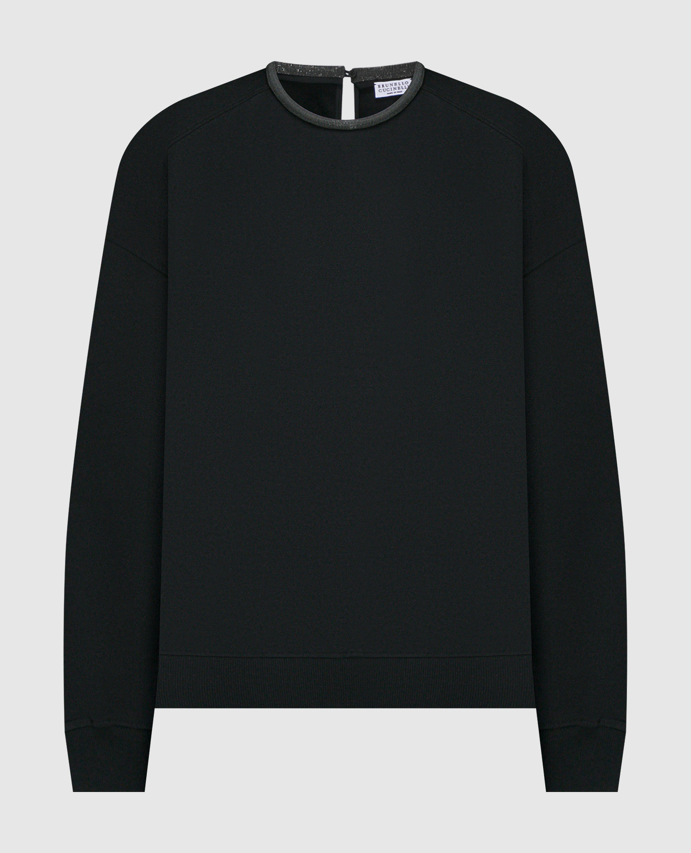

Black sweatshirt with monil chain Brunello Cucinelli