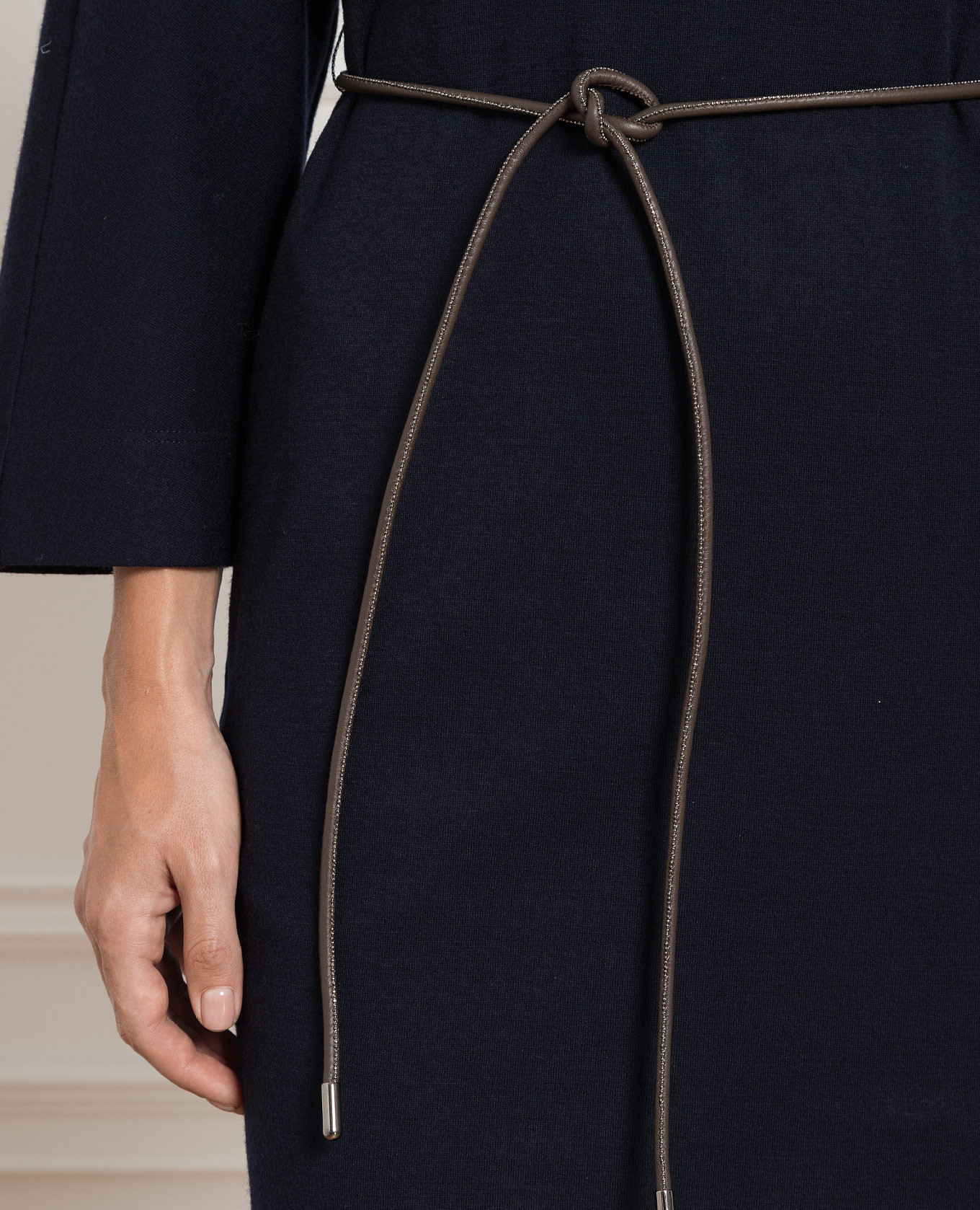Blue midi dress with monil chain Peserico 5