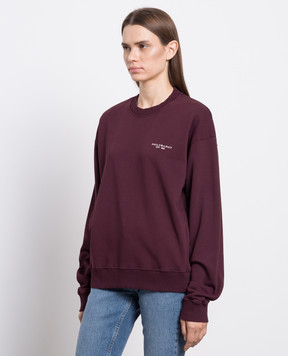 Philosophy di Lorenzo Serafini Burgundy sweatshirt with logo A17015747