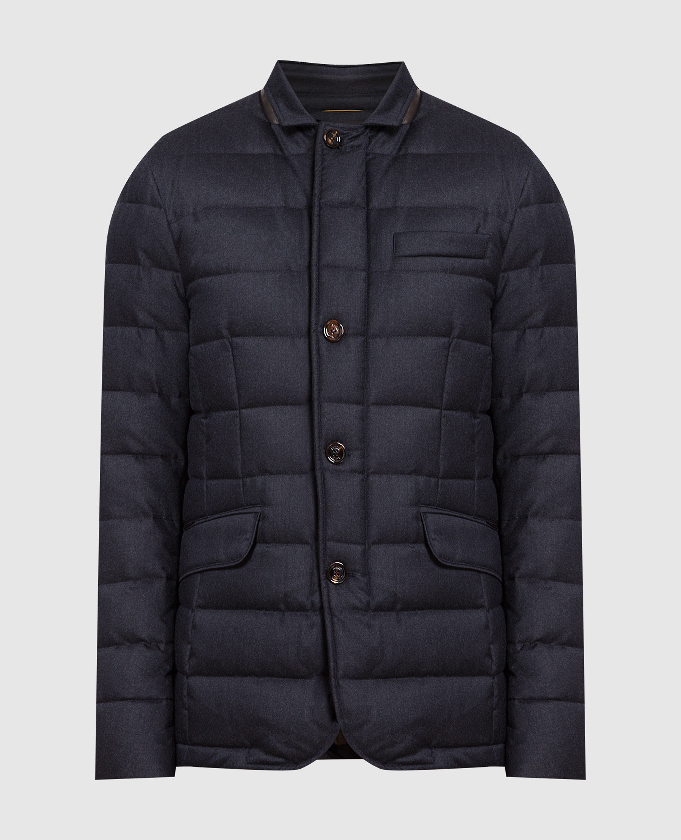 

Gray down jacket made of wool and cashmere MooRER, Серый
