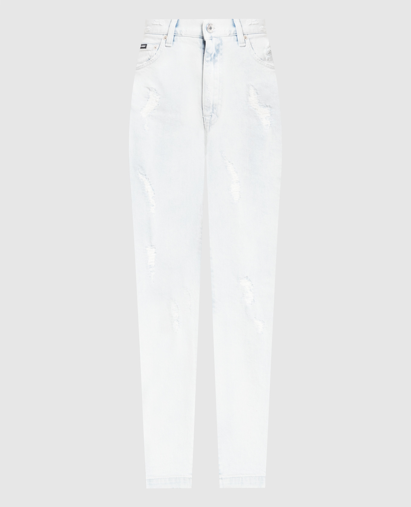 

Blue skinny jeans with slits Dolce&Gabbana, Light blue