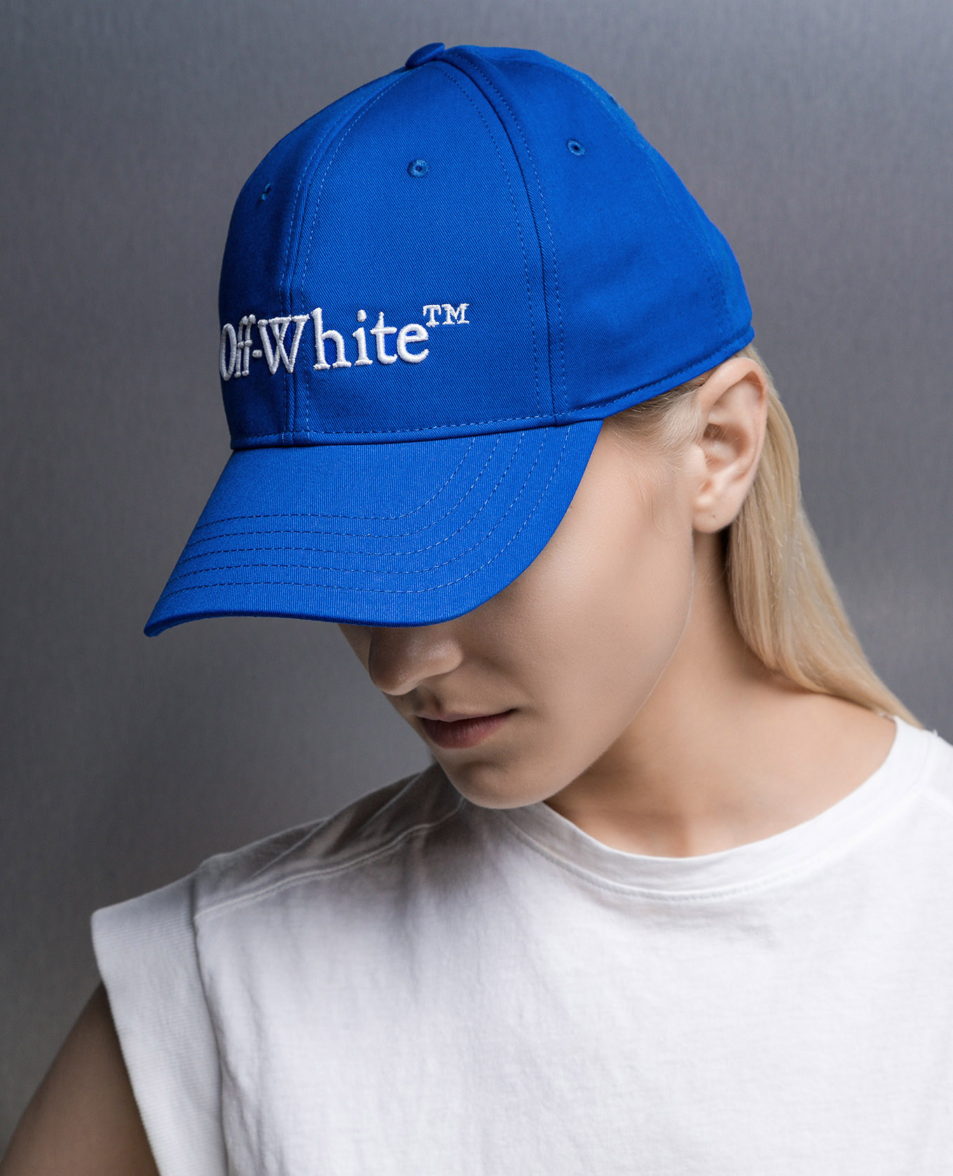 Blue cap with logo embroidery Off-White 2