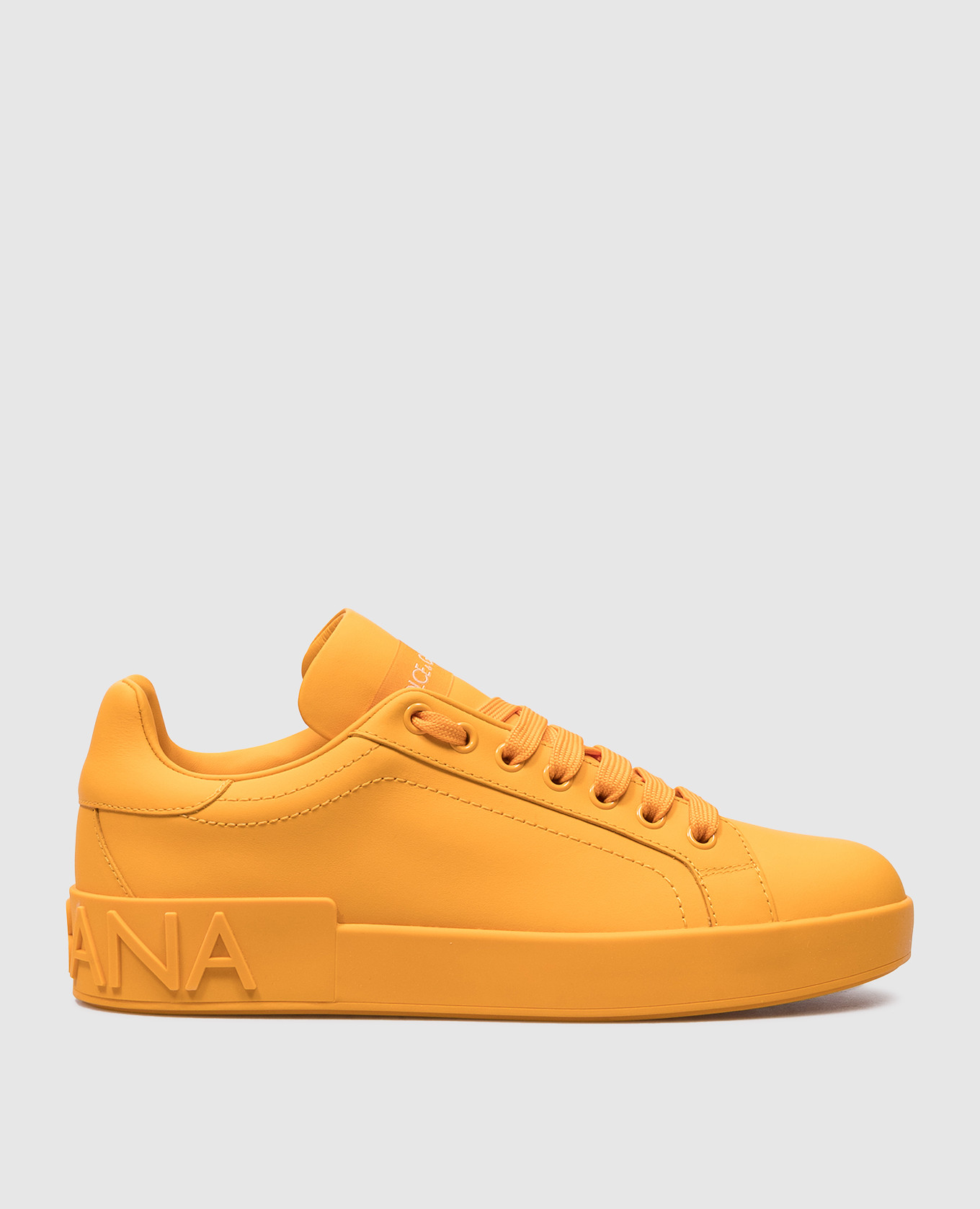 

Portofino Logo Orange Leather Trainers Dolce&Gabbana, Оранжевый