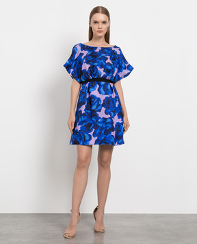 Carolina Herrera Blue floral silk mini dress R2211N534RGG