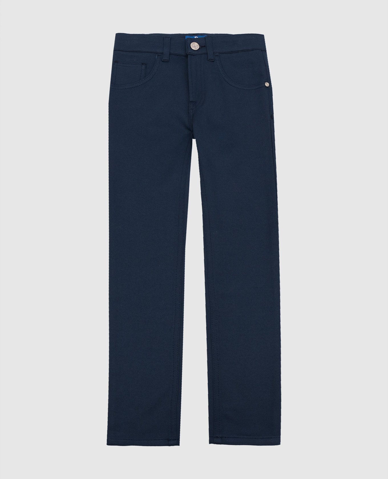 

Children's blue pants with a logo patch Stefano Ricci