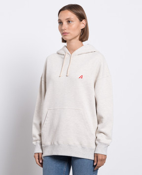 AUTRY Beige melange logo hoodie A23IHOEW420H