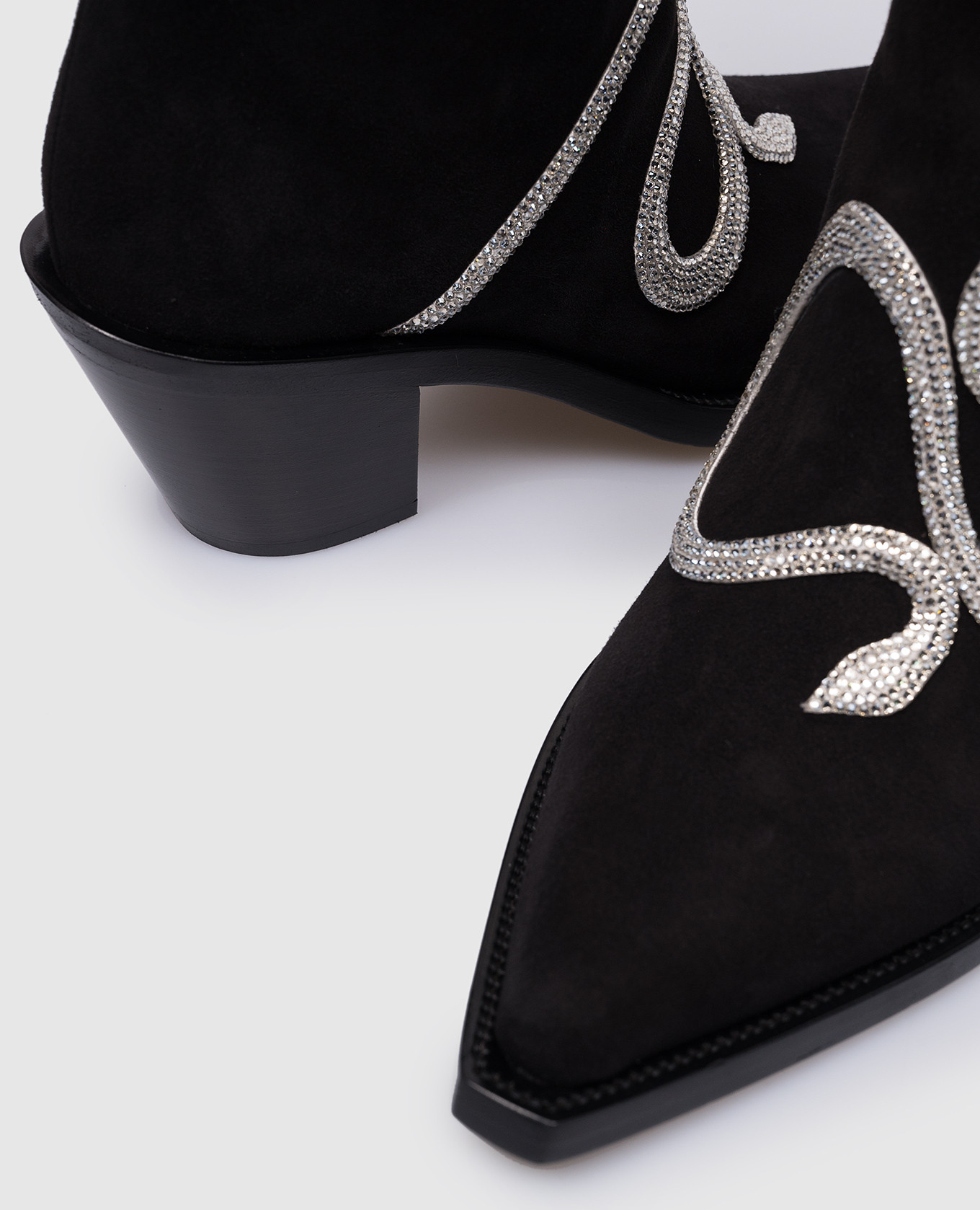 

Black Suede Savannah Boots Rene Caovilla