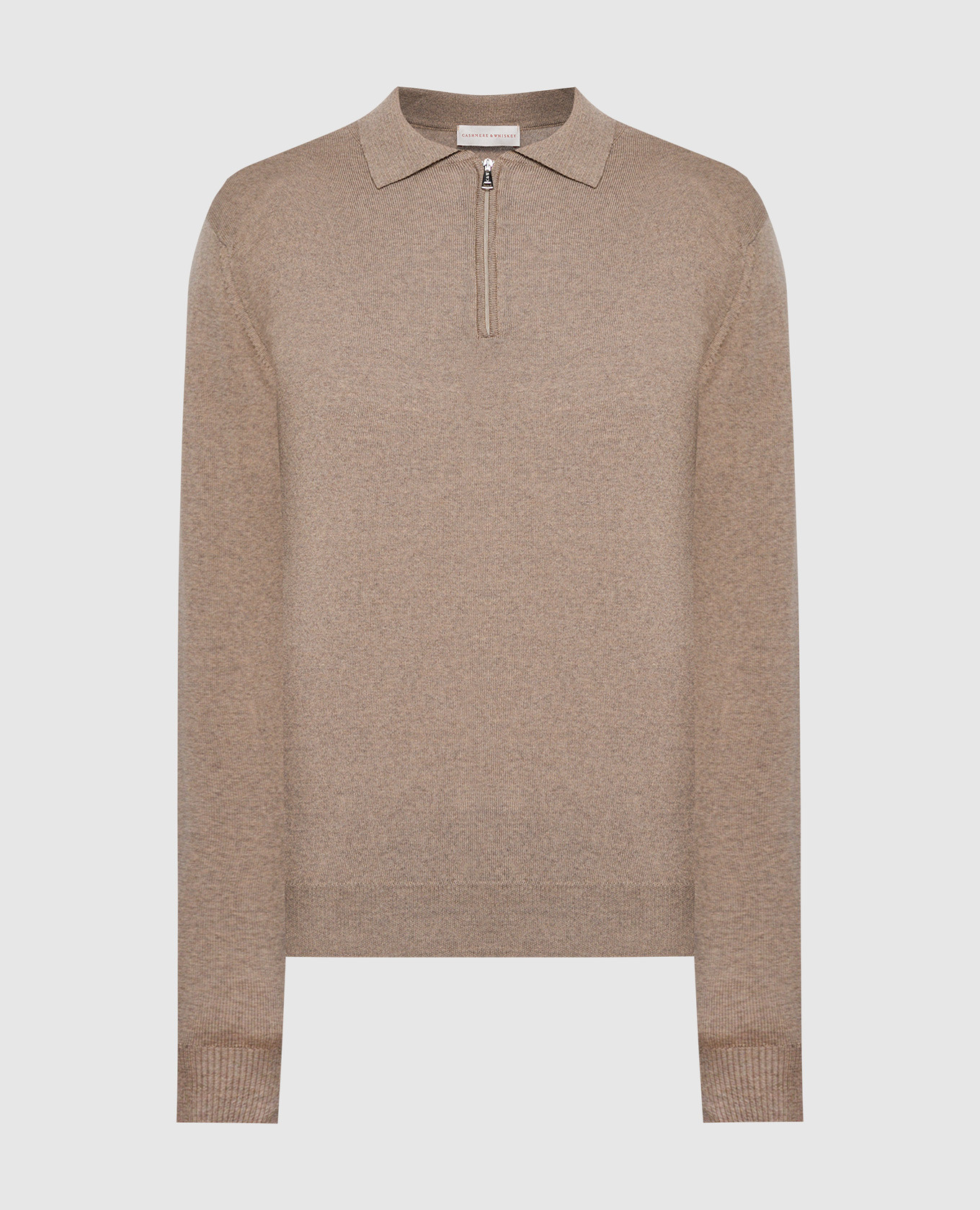 

Beige melange wool polo shirt Cashmere&Whiskey
