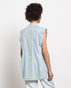 Dondup Blue striped top DC231EF0135D002