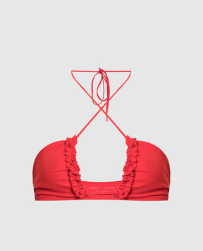 Magda Butrym Red bodice from a swimsuit with a brooch 662423