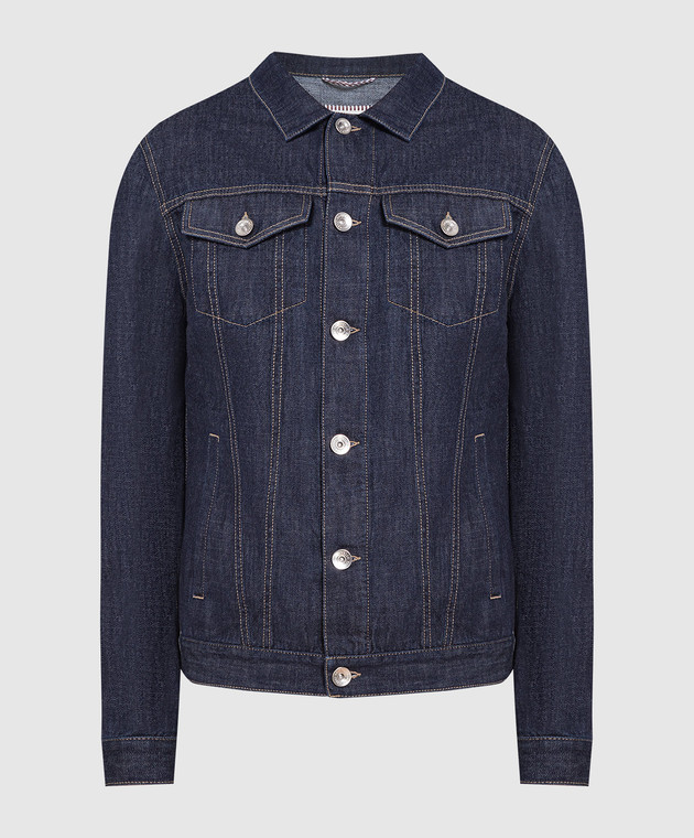 Brunello Cucinelli - Blue denim jacket M0Z376844 - shop with 