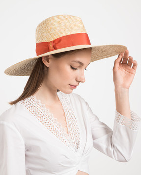 Borsalino Sophie beige straw hat 232179