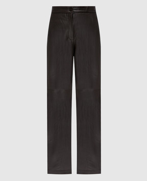 Yves Salomon Brown leather pants 23WYP208XXAPXX