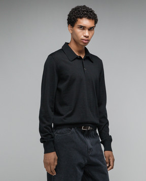 Dolce&Gabbana Black cashmere polo shirt GX831TJAWTY