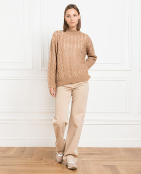 Brunello Cucinelli Brown jumper with lurex MBG747604P