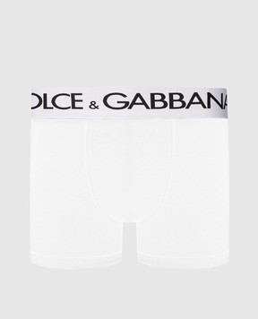 Dolce&Gabbana White boxer briefs with logo pattern M4B97JONN97