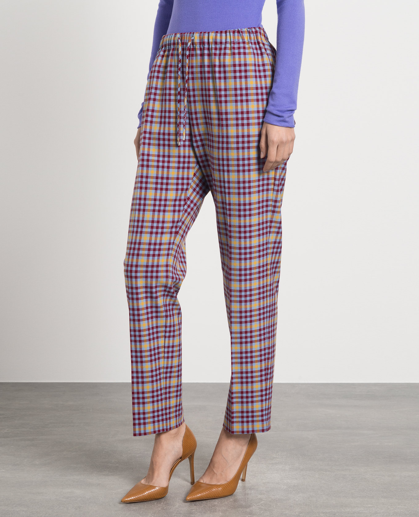 

Plaid pants LAPPONIA Max & Co, Light blue