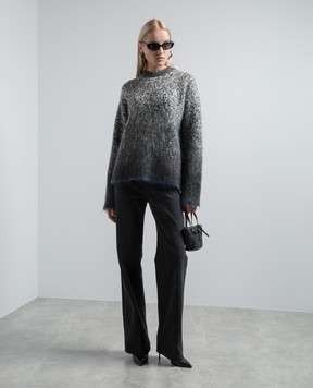 Off-White Gray patterned sweater OWHE100F23KNI001