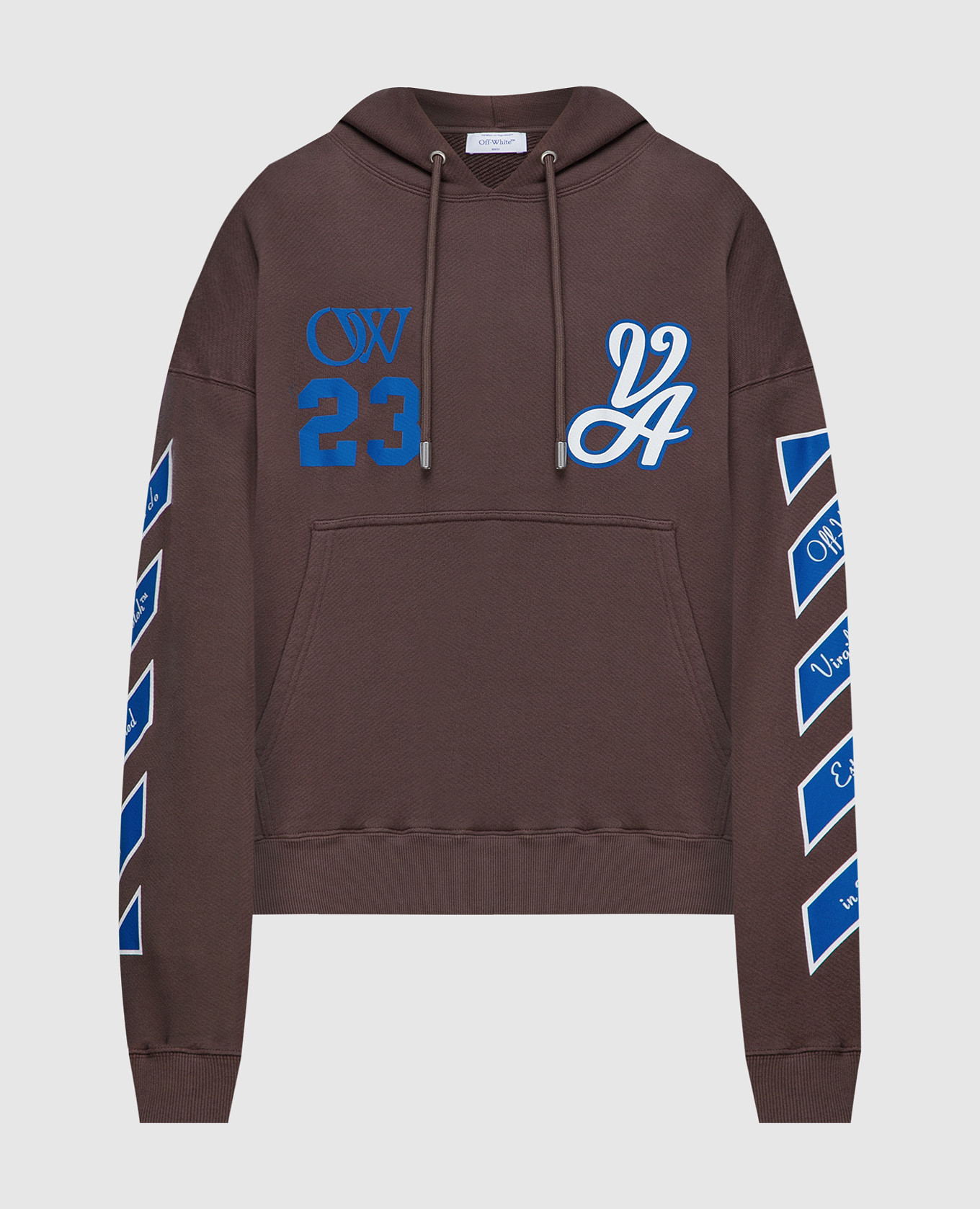 

Brown printed hoodie Off-White, Коричневый