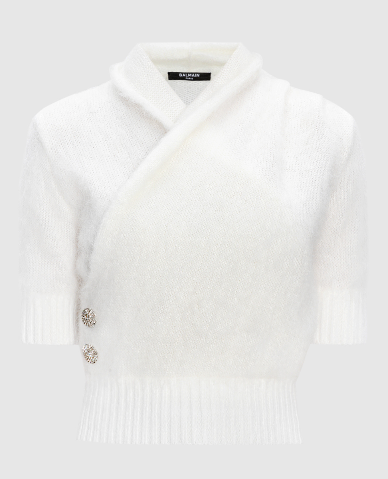

White pullover with crystals Balmain