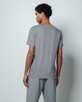 Dolce&Gabbana Gray melange t-shirt with logo patch G8PT1TG7F2I