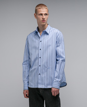 Off-White Blue striped shirt OMGE024F23FAB004