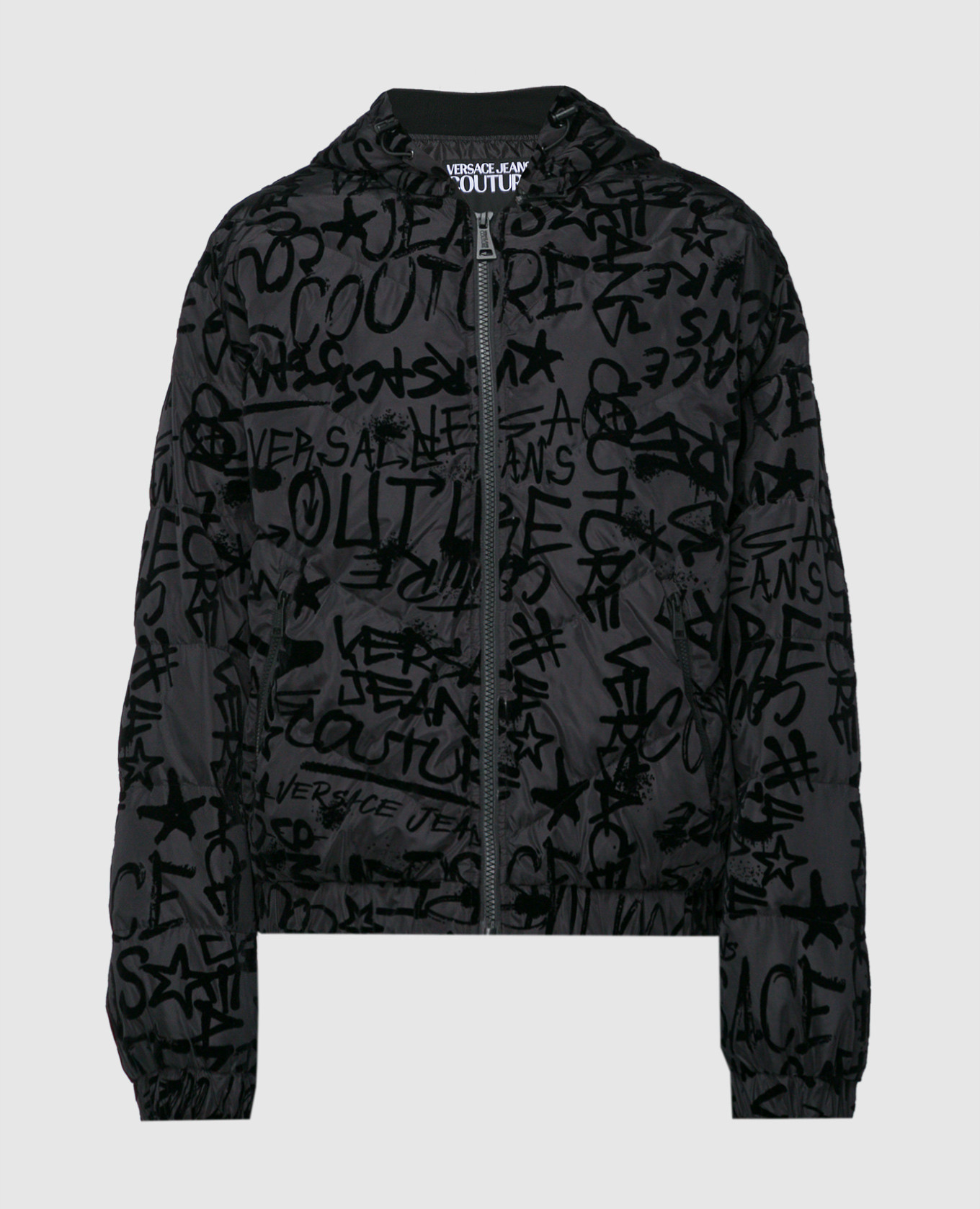 Versace Jeans Couture - Black down jacket in the Graffiti