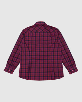 Stefano Ricci Children's burgundy checked shirt YC003552L1828