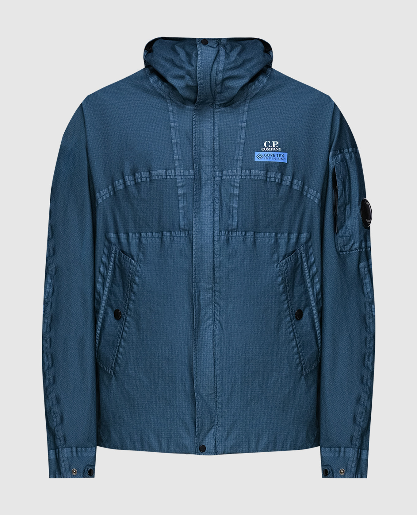 Reducere C.P. Company Gore G-type blue jacket with logo