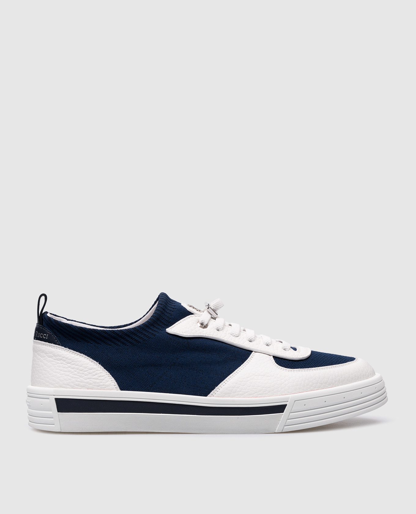 

Blue combination sneakers with logo monogram Stefano Ricci, Синий