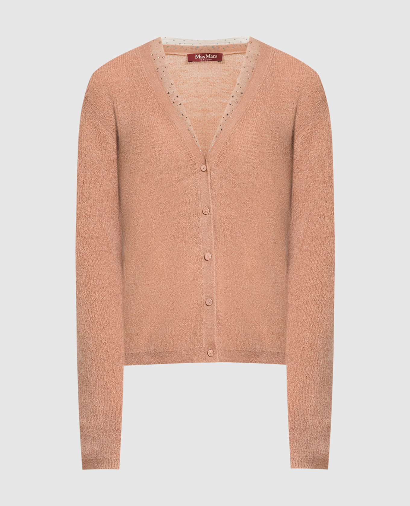 

Brown cardigan with crystals Max Mara, Коричневый