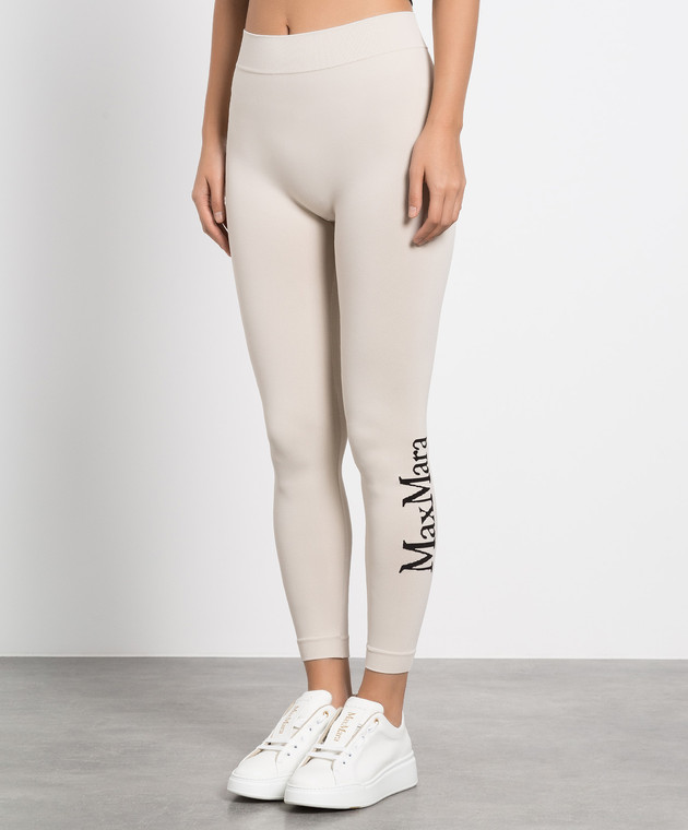 Max Mara Light beige leggings with logo BALIA buy with Ireland delivery at Symbol