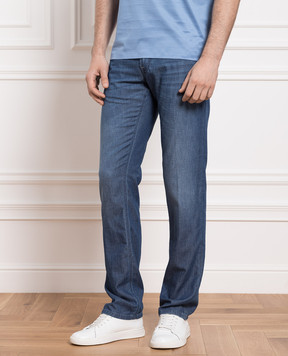 Stefano Ricci Blue jeans with a distressed effect MST31S2010T0065