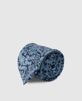 Stefano Ricci Children's blue patterned silk tie and handkerchief set YDX27001