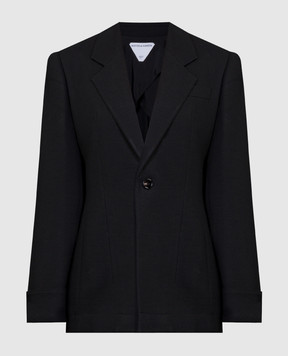 Bottega Veneta Black jacket with cuffs 759699VKPH0