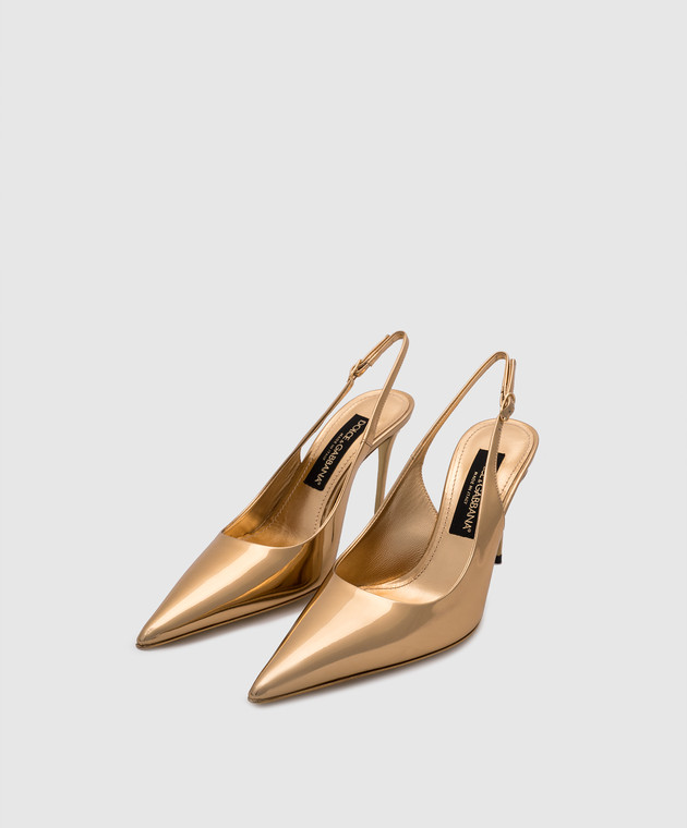 【フェミニン】D&G フラットバレリーナ Vally ナッパレザー ロゴ ブライドルレザー ラウンドジッパー長札財布 No.107