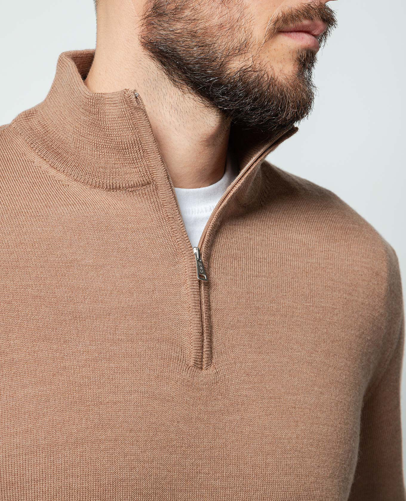 Brown logo-engraved wool jumper Cashmere&Whiskey 5