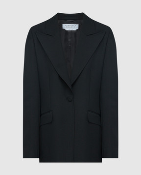 Gabriela Hearst Leiva black wool jacket 1235001W105